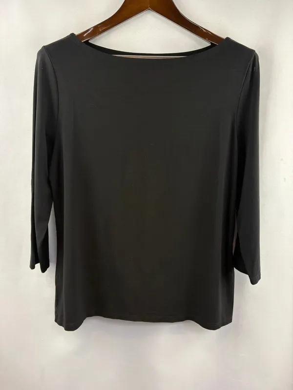Women’s Ann Taylor Factory Large Black 3/4 Sleeve Blouse - Image 2