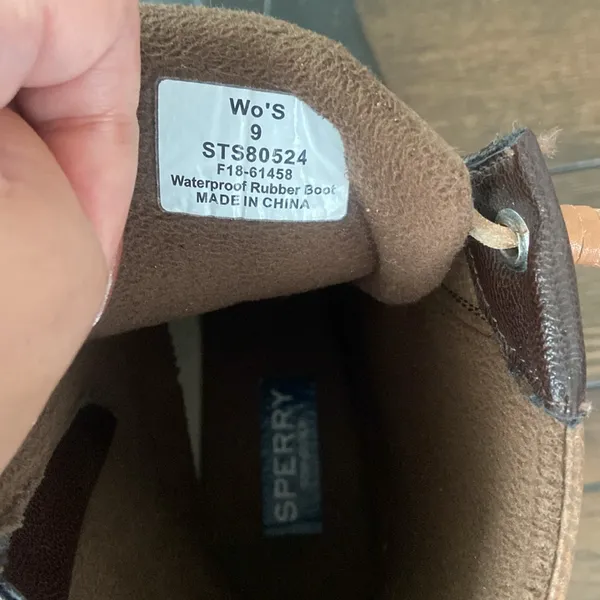 Sperry Brown Rain & Snow Boots Waterproof Comfort - Image 6