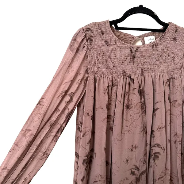 ARITZIA Wilfred Eden Floral Boho Dress Brown‎ Sz Small - Image 4