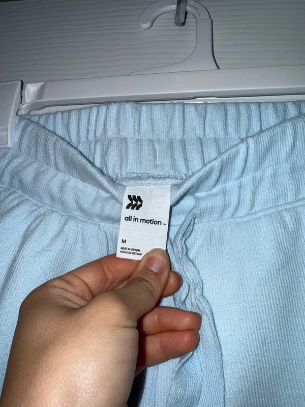 Like Aerie Cozy lounge rib barrel pants size M pastel blue - Image 5