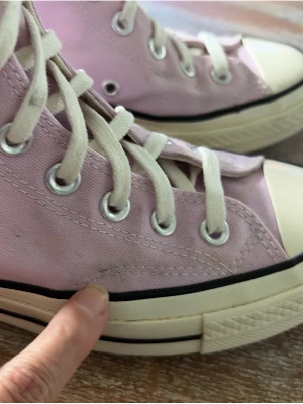Converse Chuck Taylor All Star Canvas High Top Lavender Size Women's 6.5 Men 4.5 - Image 2