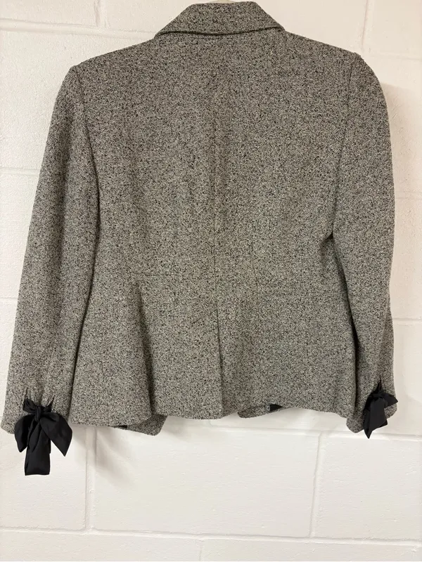 Ann Taylor Women's Gray Tweed Blazer - Bow Sleeves - Image 5