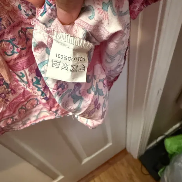 Floral Pink Tunic Top Size L - Image 3