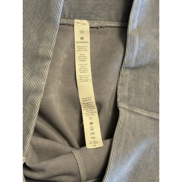 Lululemon Leggings Womens 10 Blue-Grey High Rise Yoga Pants Athletic Gym Run - Image 10
