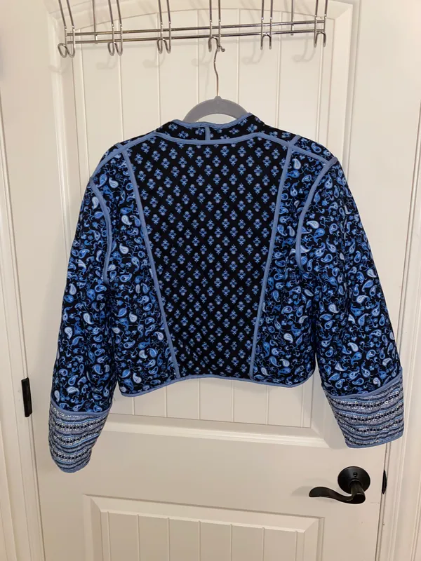 Reversible quilted jacket size Large Blue - Image 3