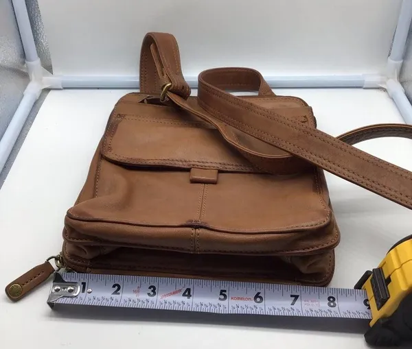 FOSSIL genuine brown leather crossbody bag ZB 8944 - Image 13