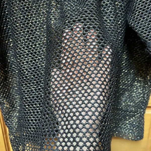 VTG 90s Catalina Black/Gold Mesh Hoodie Top Indie Punk Goth Grungefairy Witchy - Image 5
