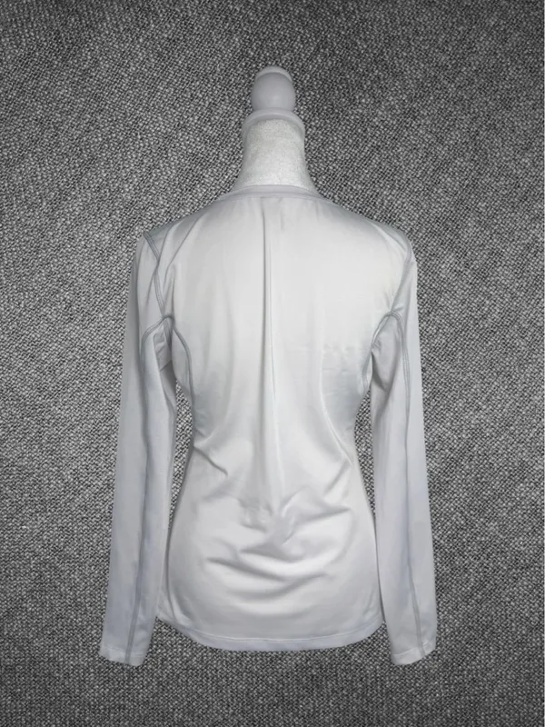 White Long Sleeve Performance Athletic Base Layer Size L - Image 7