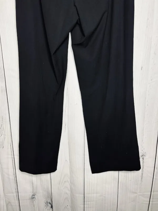 Old Navy Women Sz 12 Pants Black Mid Rise Straight Leg Stretch Work Rayon Blend - Image 6