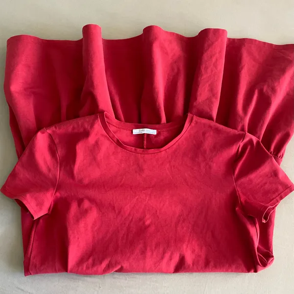 Zara Short Sleeve Peplum Shift Dress - Image 8