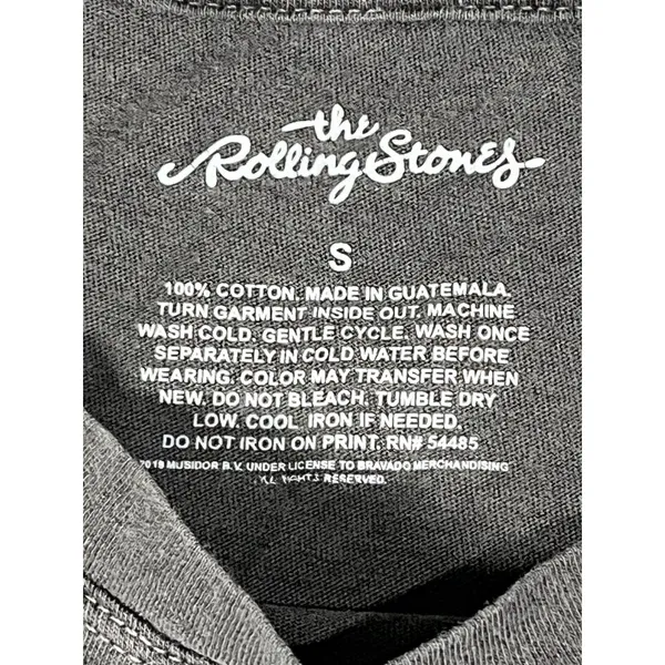 The Rolling Stones Band T Shirt‎ Gray Distressed Graphic Tee Women's Small - Image 4