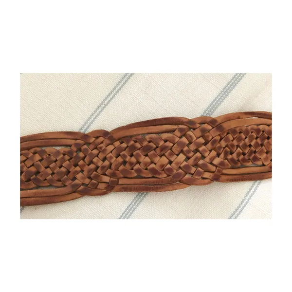 Vintage braided leather hooking belt - Image 4