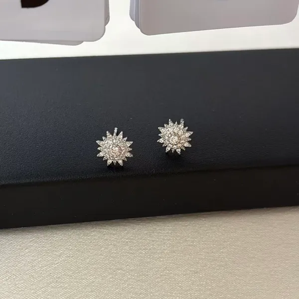 9mm CZ Sun Stud Earrings for Men Women,Streetwear Punk Hip Hop Unisex Style - Image 2