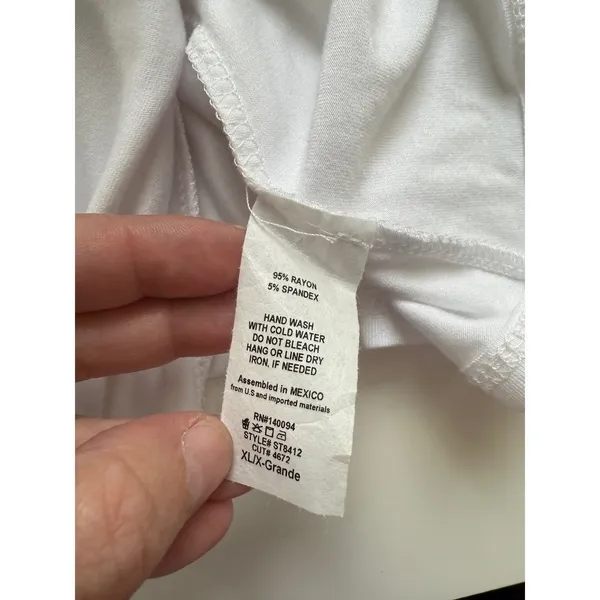 See You Monday White Tube Top Strapless Basic Crop‎ ST8412 XL NWT - Image 8