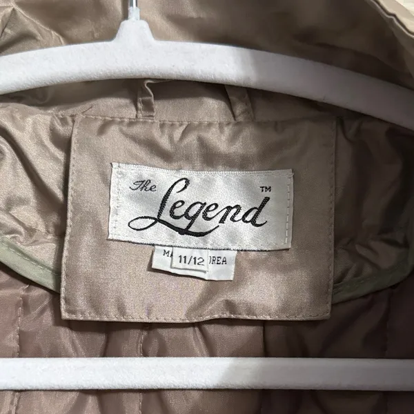 Vintage The Legend Tan Belted Trench Coat Jacket‎ Removable Liner Utility Spy - Image 6