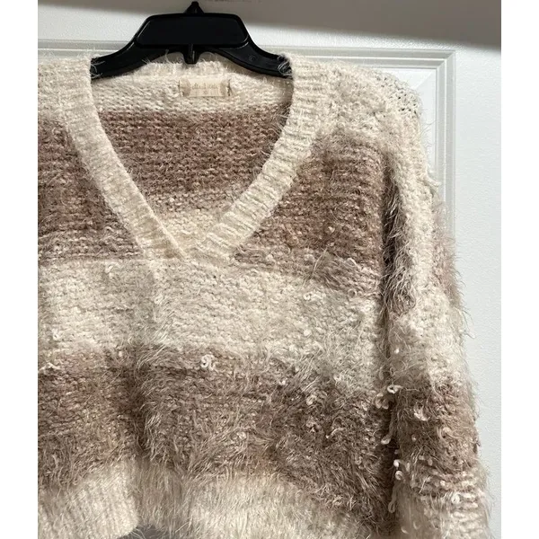 Altar’d State V-Neck Cropped Sweater - Image 2
