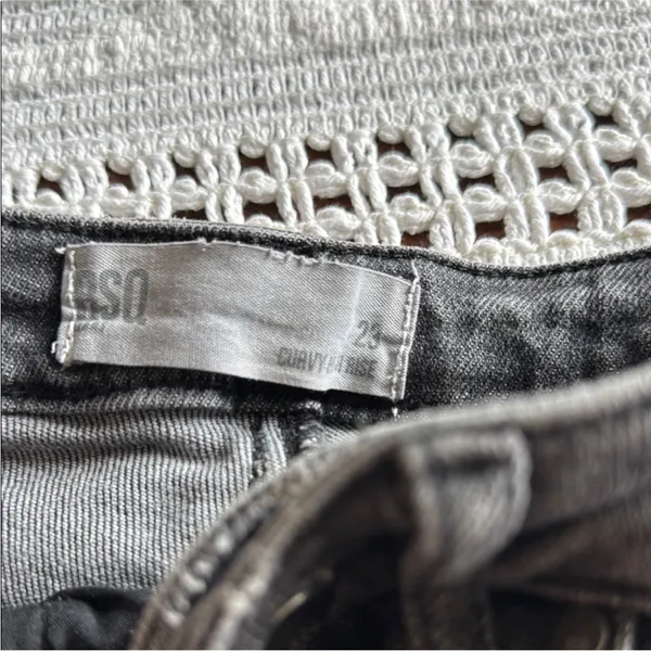 Tilly's RSQ Dark Gray Distressed Jean Shorts - Image 5