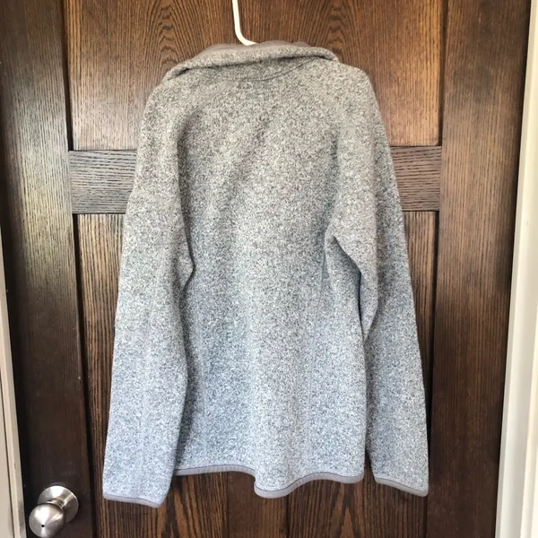 Patagonia Women's Better Sweater 1/4-Zip Fleece Sweatshirt Birch White Grey XS - Image 3