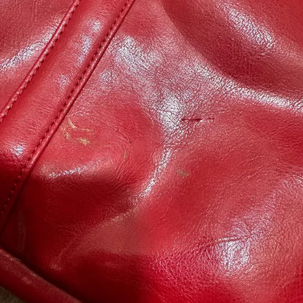 Buxton | Red Faux Leather Laptop Quilted Flap Turn Lock Work Briefcase Tote Bag - Image 3
