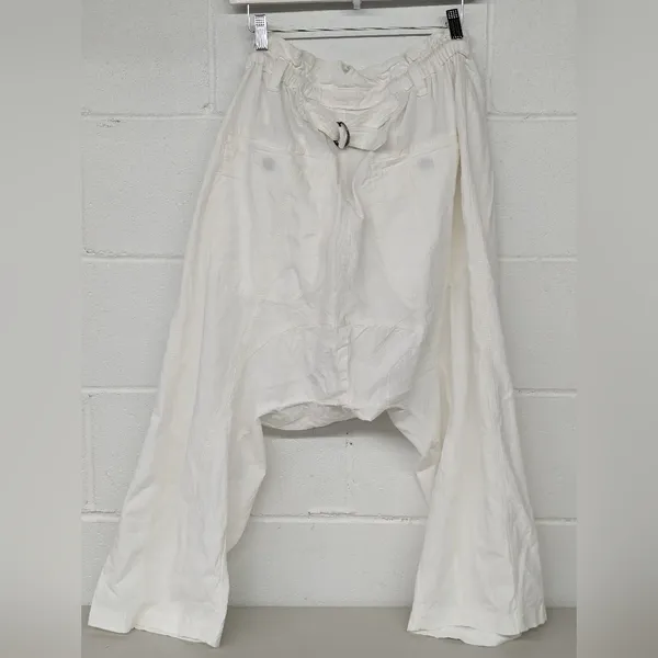 New Free people this is the one pant trouser white szS Small harem solid white - Image 8