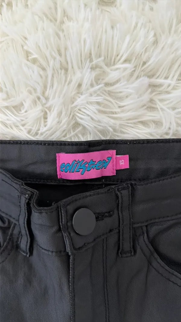 Edikted Leather Flare Pants Faux - Image 3