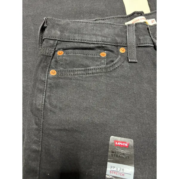 Levi's Black Wedgie Straight Denim Jeans size 27 NEW - Image 8