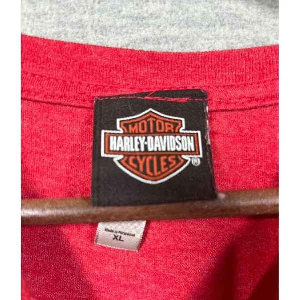 Harley Davidson XL Top Red Skull‎ Anchor Graphic T-Shirt Traverse City - Image 3