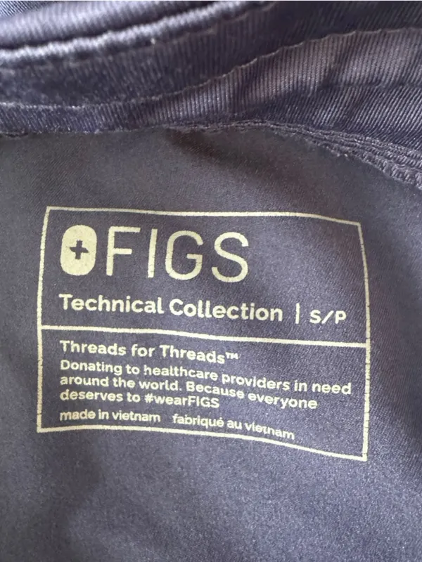 FIGS - Yola Skinny Scrub Pants Navy High Waisted Stretch Jogger Style Size SP - Image 8