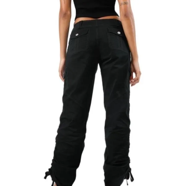 I.Am.Gia Ryder Cargo Pants Low Rise Y2K Goth Streetwear‎ Gorpcore Black XS - Image 4