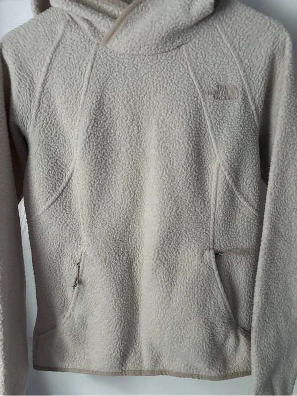 The North Face Women's Cream Sherpa fleece Pullover Hoodie women size XS - Image 3