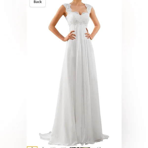 Wedding Dress White Size 16 - Image 4