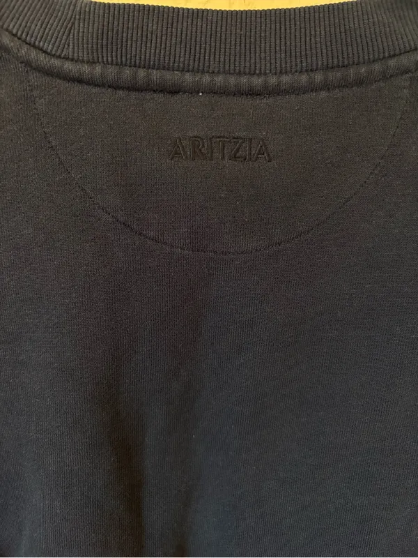 Aritzia Cozy Sweatfleece Perfect Fit Crew Sweatshirt Size XS in Admiral Navy - Image 5