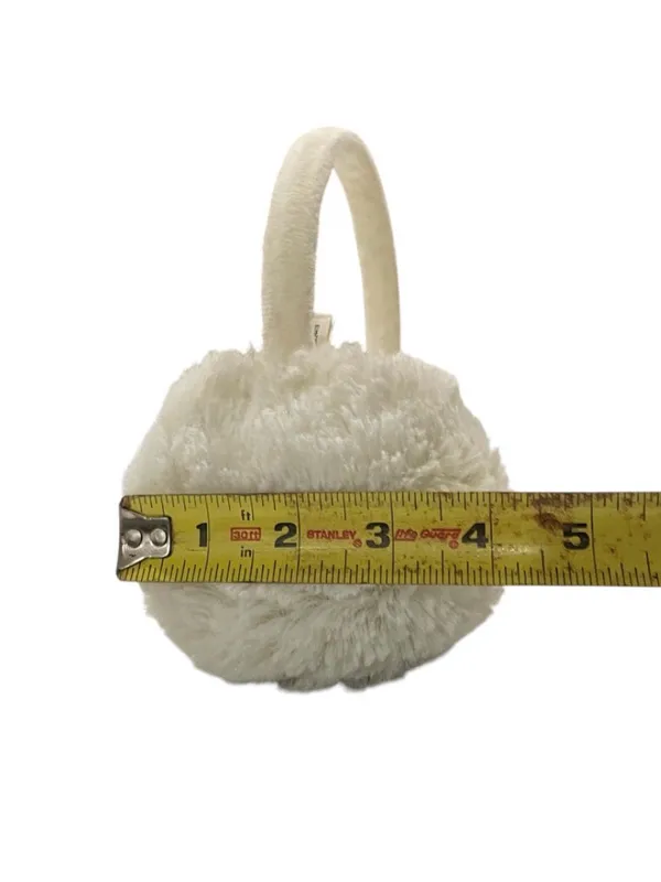 White Plush Earmuffs- Cozy Winter Ear Warmers - Image 6
