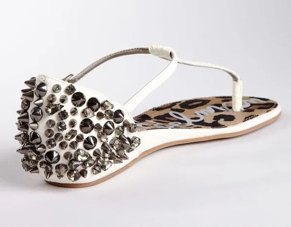 Sam Edelman Studded Embellished Ornate Crystal sandals - Image 2