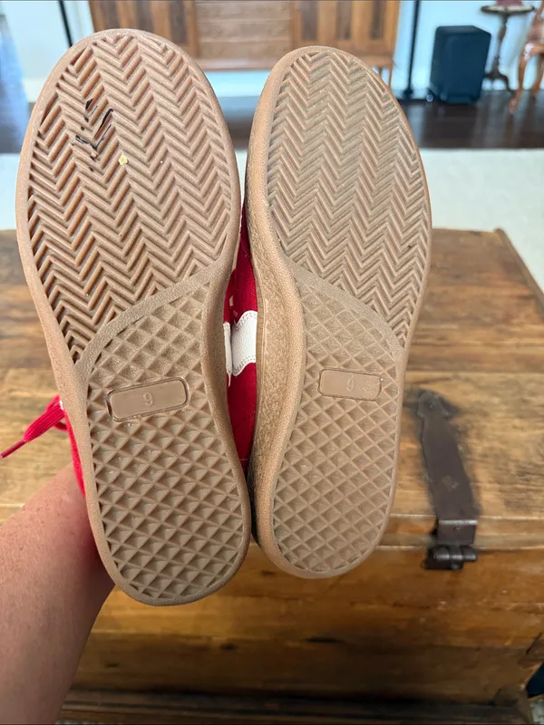 Corkys Red Faux Suede Spoiler Alert Gum Sole Sneakers Size 9 - Image 7