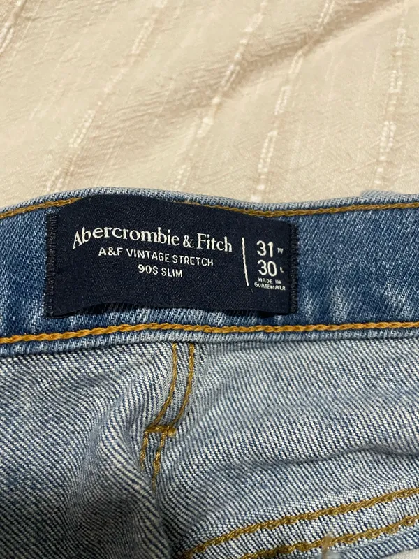 Abercrombie & Fitch Light Blue Distressed Straight Leg Jeans- NWOT - Image 5