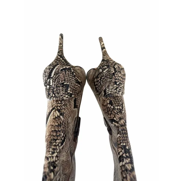 Vince Camuto Knee High Boots Leather Fendel Snake Print Stiletto‎ Heel NEW - Image 6