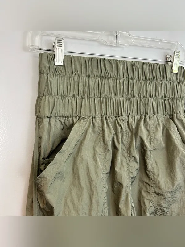 Free People Movement On the Way Home Herbalicious Green Elastic Joggers Size XS - Image 6