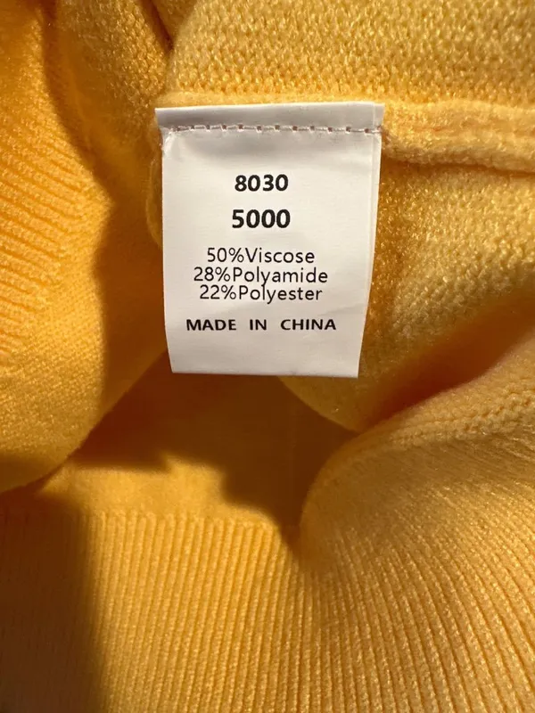 BTFBM Large Golden Yellow Ruffle Henley Sweater Cottagecore Feminine Cozy Comfy - Image 4