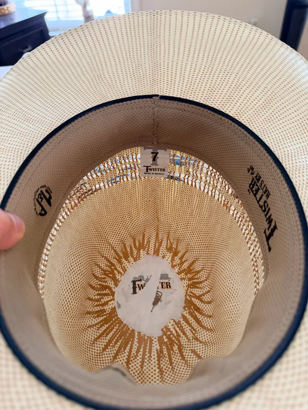 straw cowboy hat Tan - Image 3