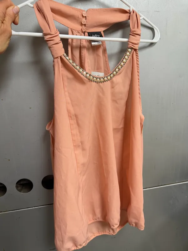 Daytrip Coral Tank. Beaded around neckline - Image 7