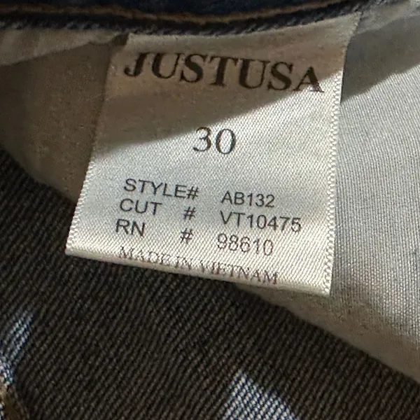 JUSTUSA Distressed Dad Jean Medium Denim 30 Womens AB132 NEW - Image 6