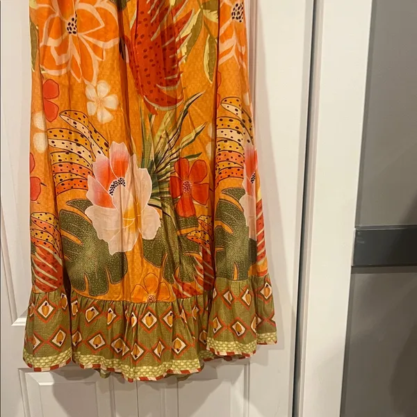 Z&L‎ Europe Vibrant Floral Halter Delia Maxi Dress large. - Image 4