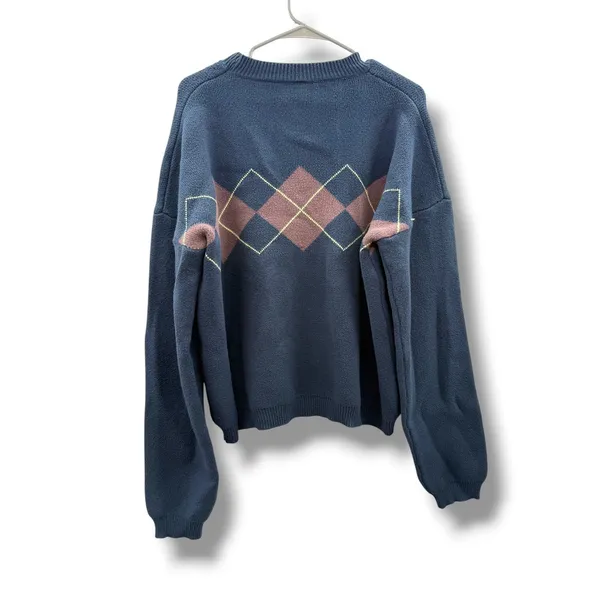 Taylor Swift Argyle Sweater 2X Navy Red Taylor's Version All Too Well Official - Image 3