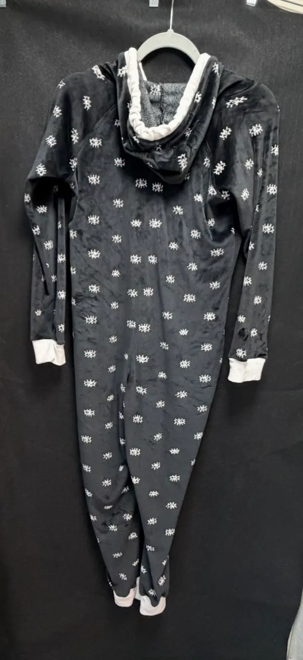 Jenni Fleece Eye Pattern Hooded Onesie Pajamas - Size XS (NWT/No Tags) - Image 3
