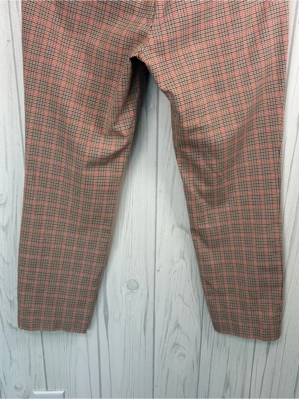BANANA REPUBLIC Sloan Mid-Rise Skinny‎ Fit Ankle Pant, Camel Glen Plaid Check, 8 - Image 9