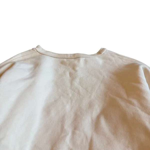Reformation Cream Cropped Length Pullover Sweater Crew Neck Size Small Women's - Image 6