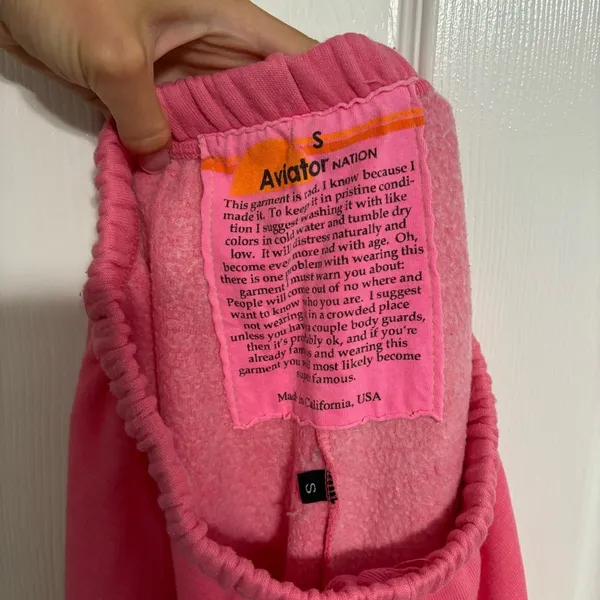 Aviator Nation 4 Bolt Sweatpants Pink - Image 6