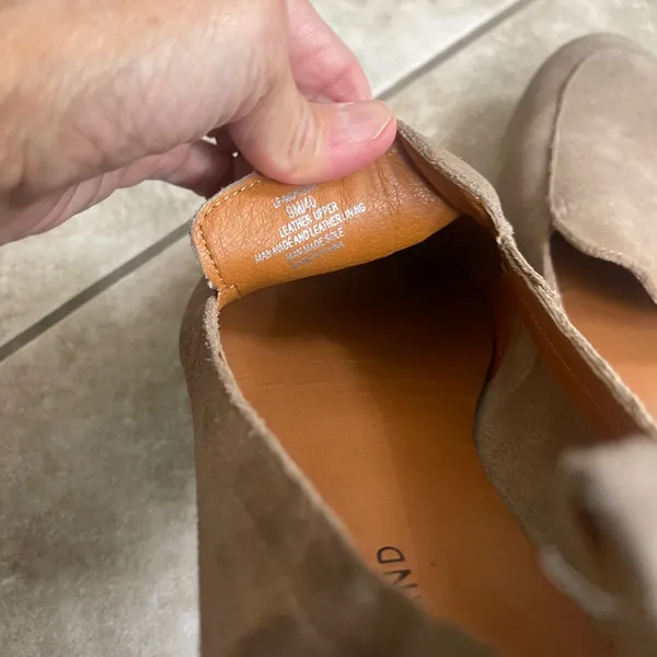 Lucky Brand Women Taupe Suede Flat Loafers Size 9M Elastic Heel Slip On Shoes - Image 8