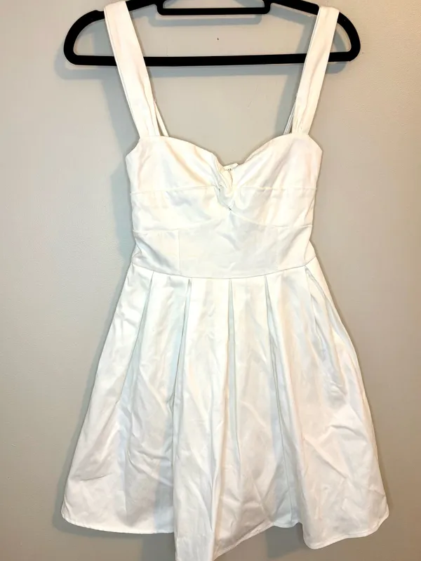Altar’d State Ivory Fit & Flare Mini Dress NWT XXS Smocked Back - Image 2